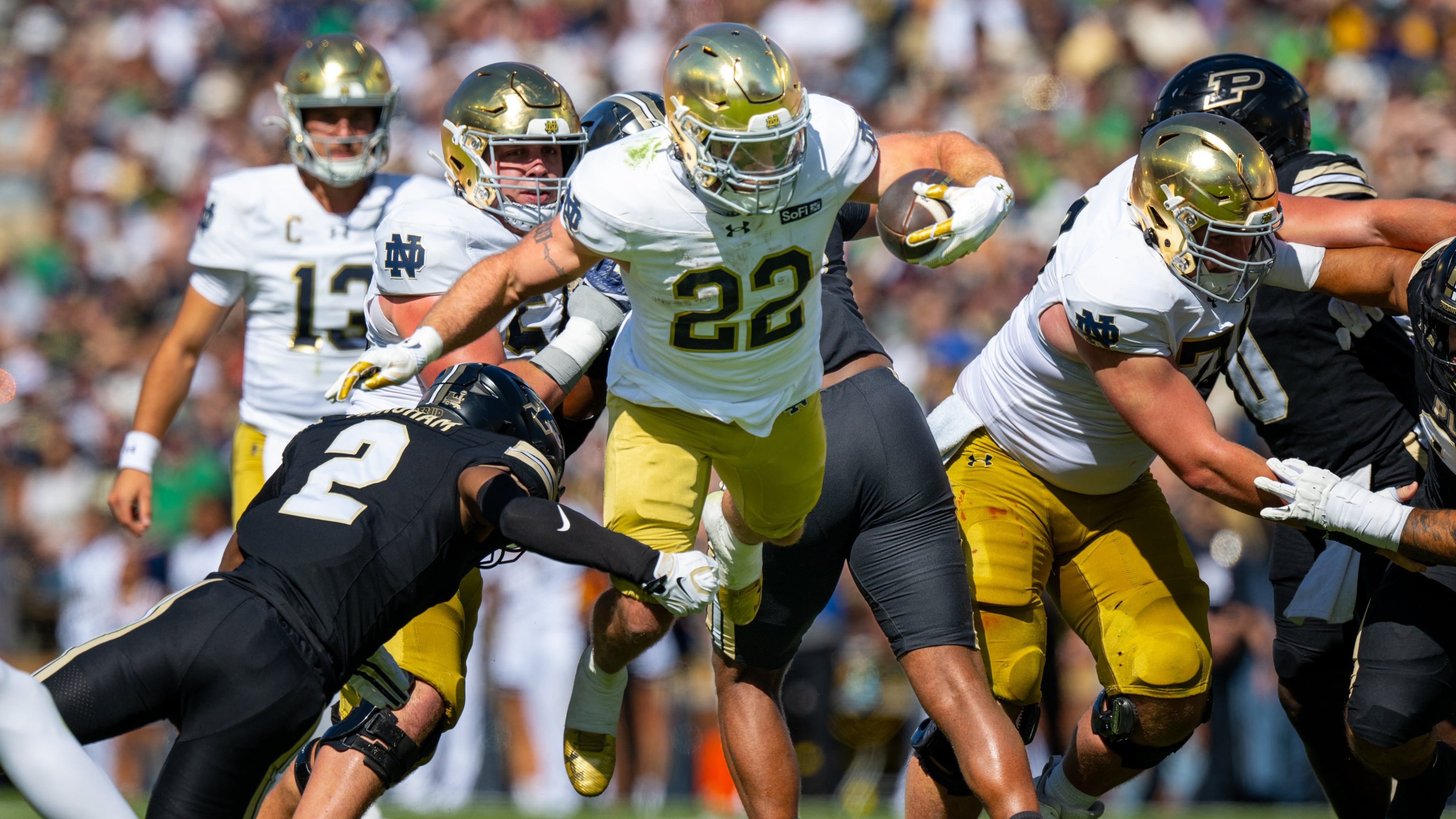 Notre Dame Running Backs Show Improved Ground Game Ahead of North Carolina Matchup