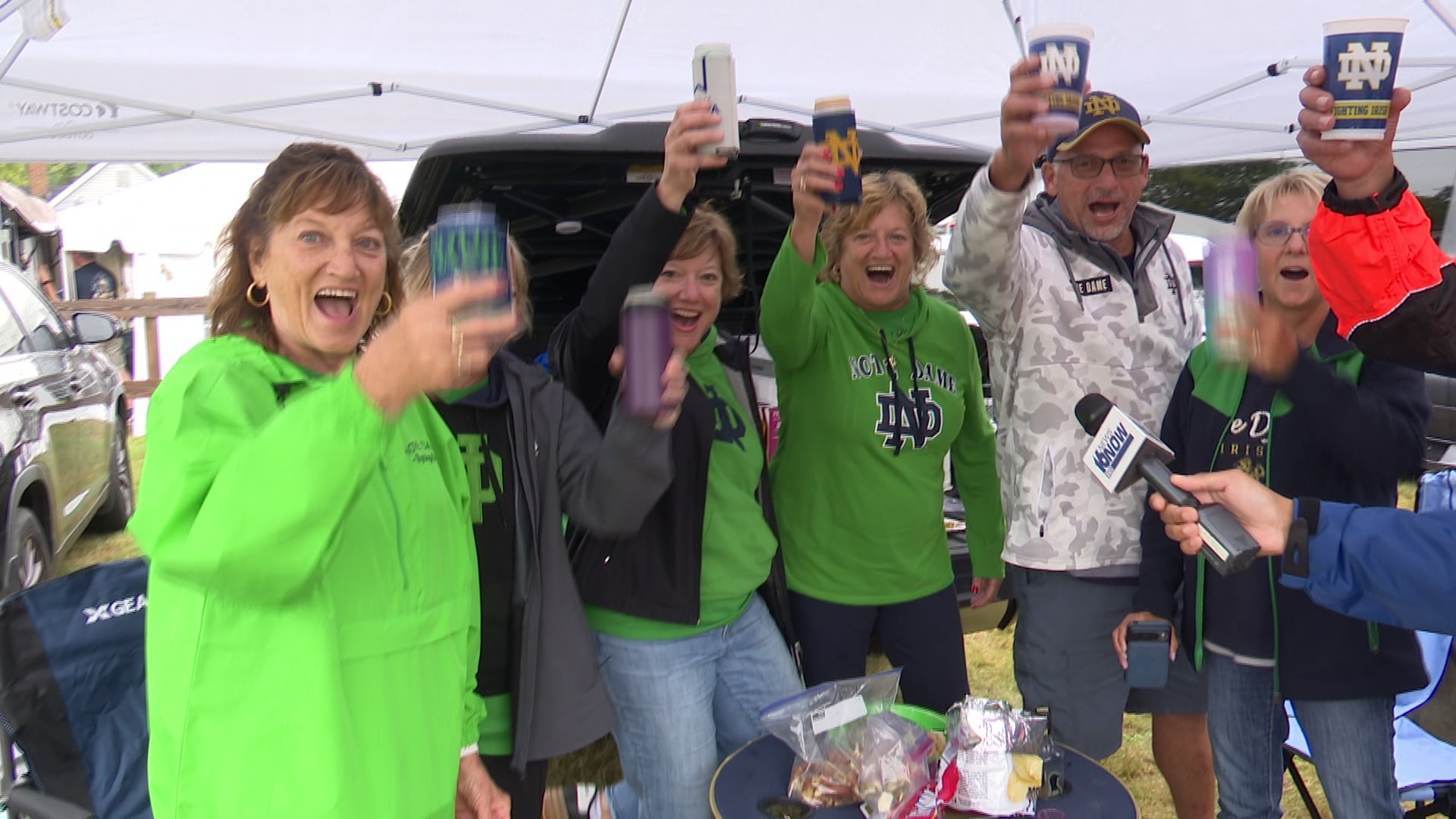 Rain Fails to Dampen Spirits of Notre Dame Football Tailgaters in South Bend