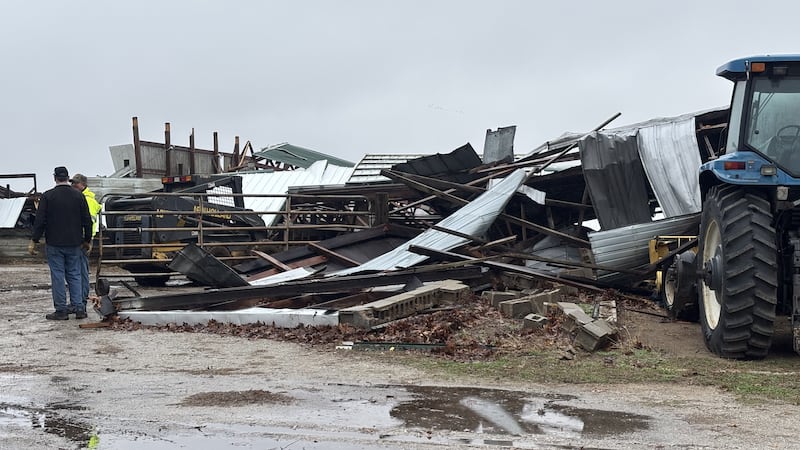 Tornado damage in Starke County