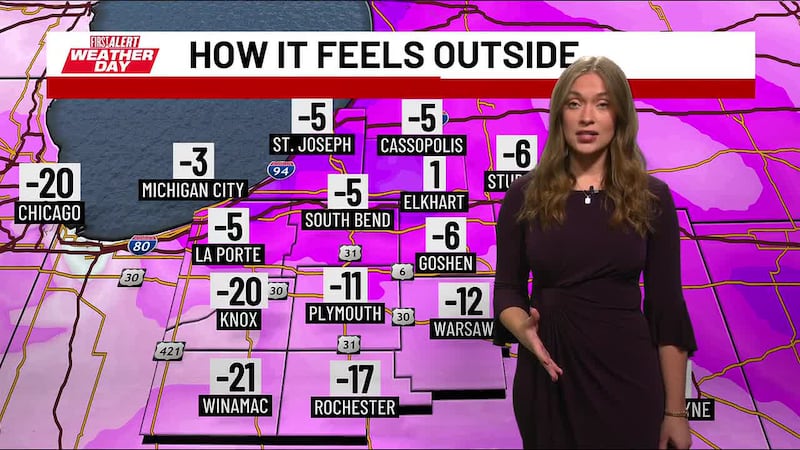 More Below Zero Wind Chills Mon A.M.
