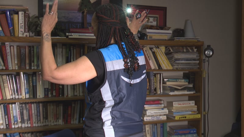 Christine Rodgers said the homeowner had a gun and told her to put her hands up.