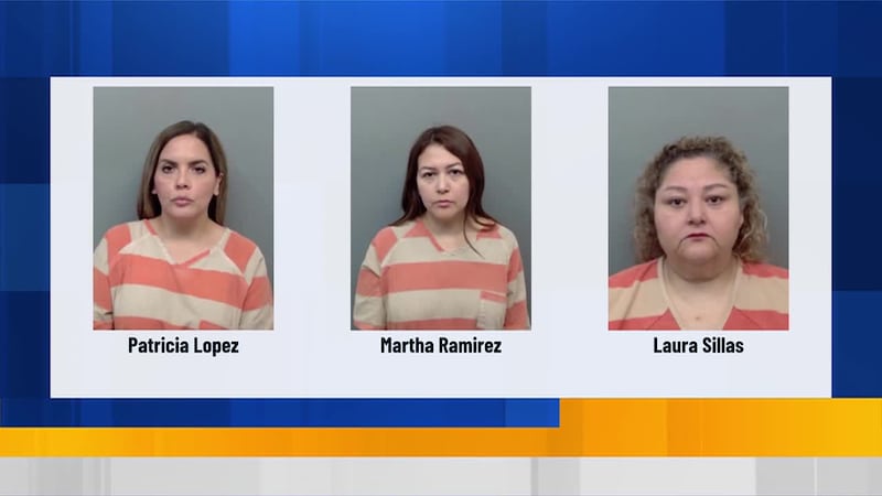 Laura Sillas, Patricia Lopez and Martha Ramirez were charged with injury to a child, elderly...