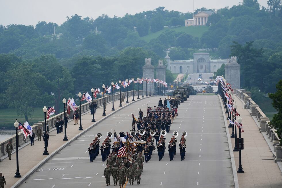 A military parade commemorating the Army's 250th anniversary, coinciding with President Donald...