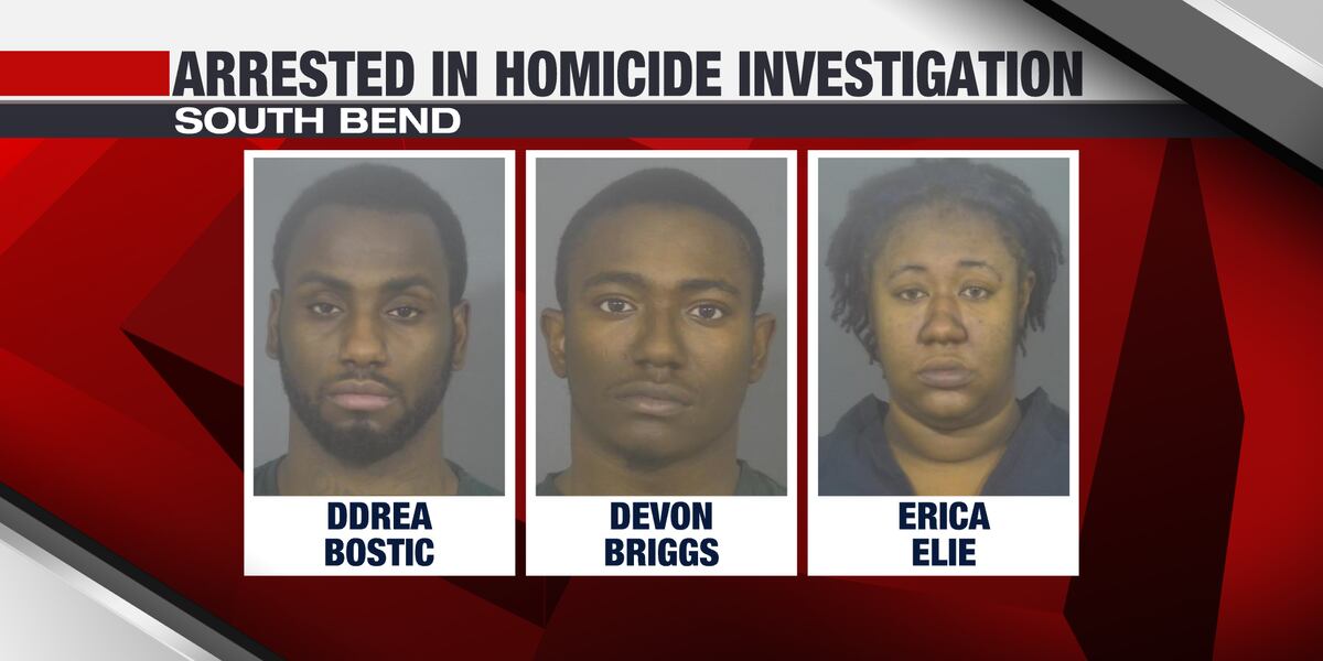 3 arrested, charged in connection with deadly South Bend shooting
