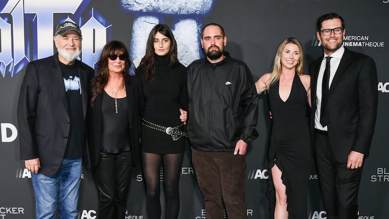 Rob Reiner, from left, Michele Singer Reiner, Romy Reiner, Nick Reiner, Maria Gilfillan, and...