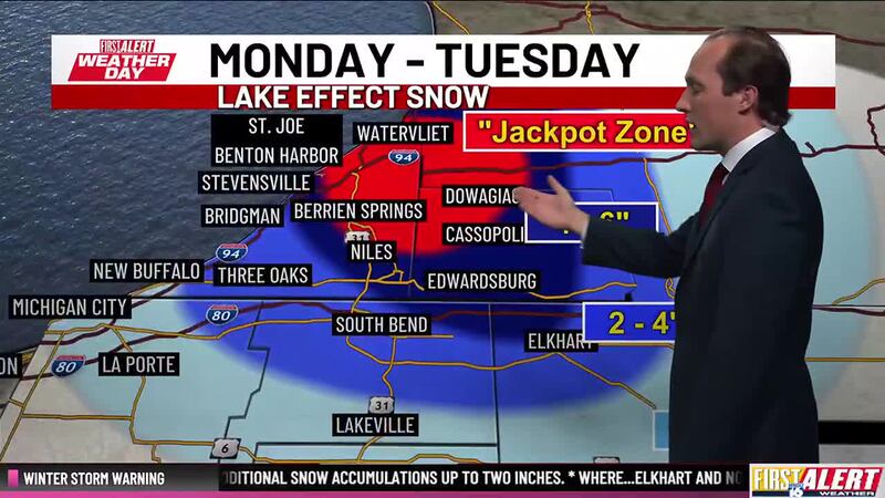 South Western Michigan communities can expect to get 6+ inches by tomorrow at noon
