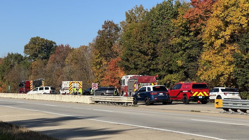 Traffic is at a standstill in St. Joseph County near Capital Avenue.