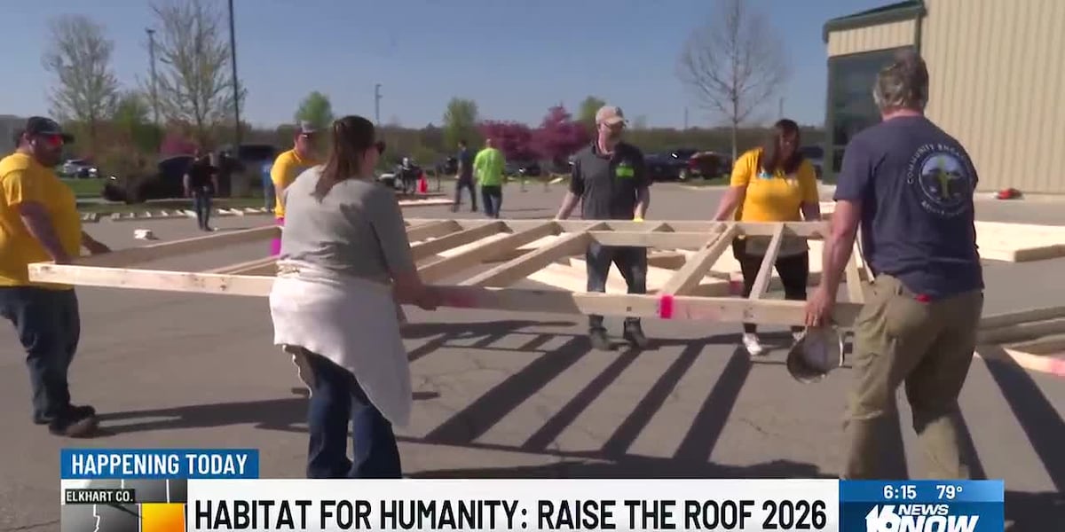Habitat for Humanity of Elkhart County gathers for annual ‘Raise the Roof Initiative' Groups and volunteers worked together to frame the walls for two future homes