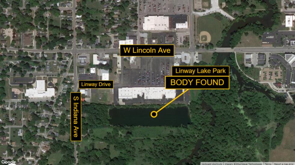 The body of a 37-year-old man was found in Linway Pond on Sunday night.