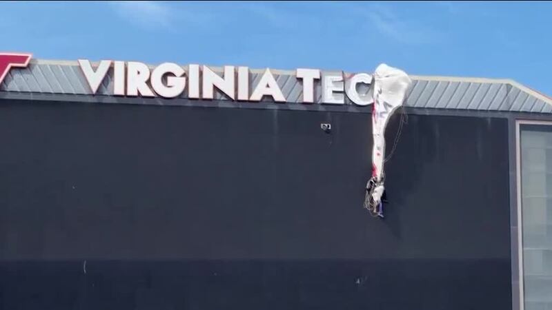 Parachute Jumper Shares His Story After Crash Into Virginia Tech Scoreboard