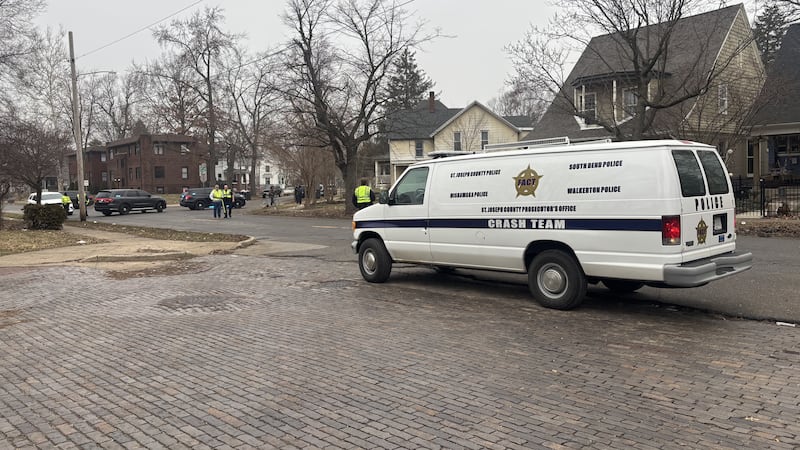 The crash happened around 1:15 p.m. in the area of Portage and Leland avenues.