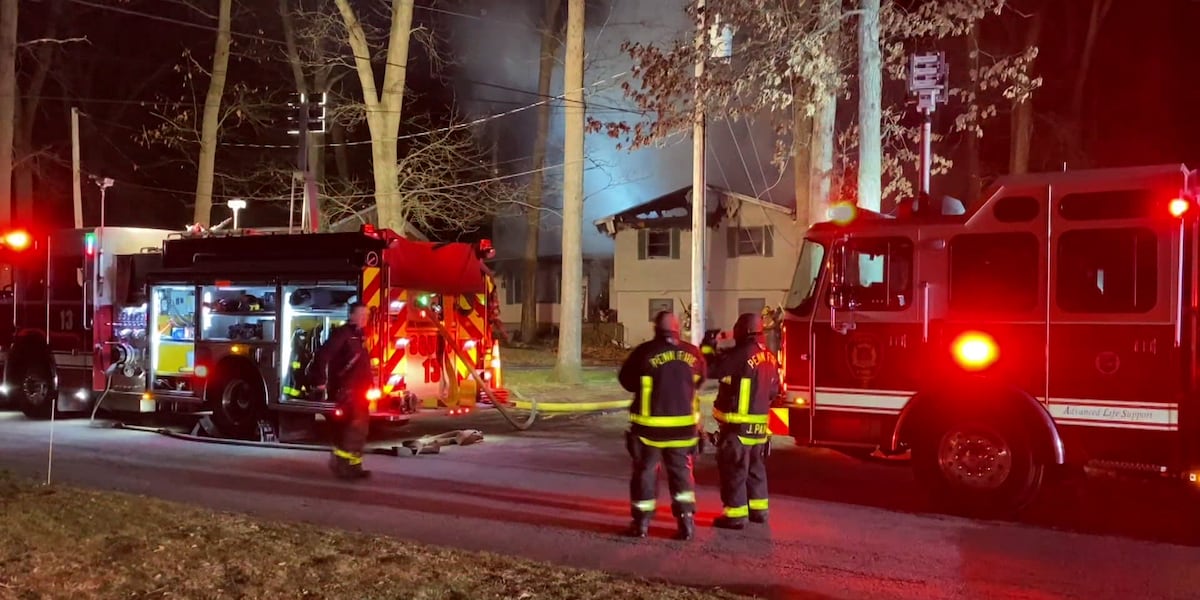 Multiple fire crews battled a second alarm fire in Saint Joseph County