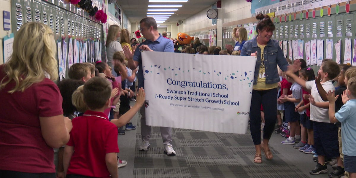 Swanson Traditional School students celebrate after reaching iReady