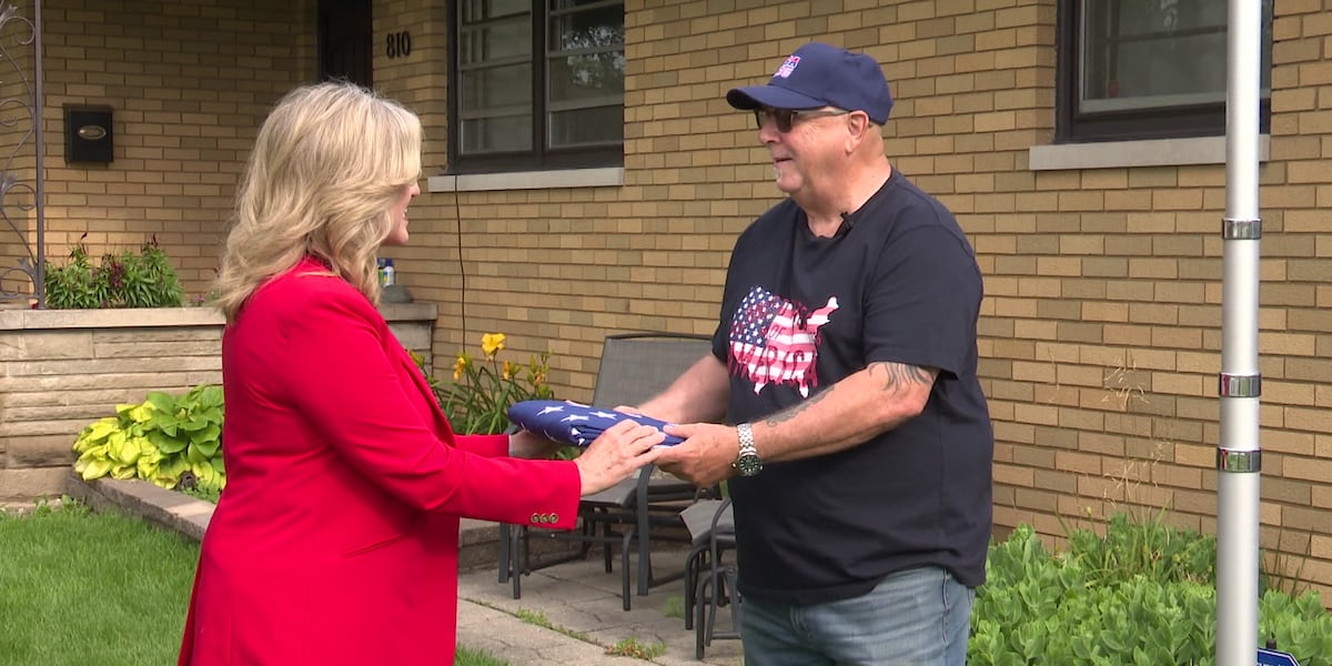 Meaning of Flags: Mishawaka man receives new American flag, reflects on family's military legacy