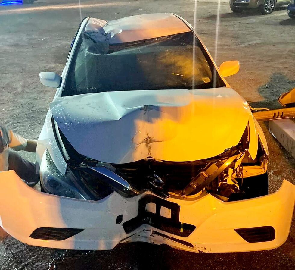 This was the car James Drayton wrecked after a robbery in Waynesboro, according to the Burke...