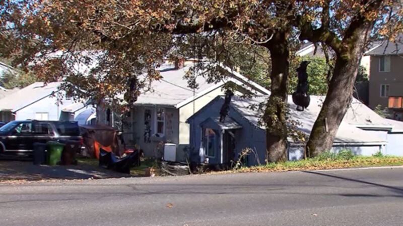 A Halloween display seen by some as controversial was taken down in an Oregon neighborhood....