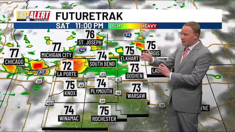 First Alert Weather: Rain and lightning Saturday night to Sunday morning