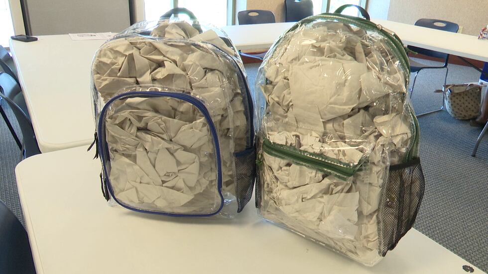 The district announced back in May that students will be required to carry clear backpacks...