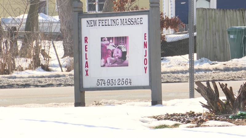 According to a latter on the front door, New Feeling Massage was shuttered after a complaint...