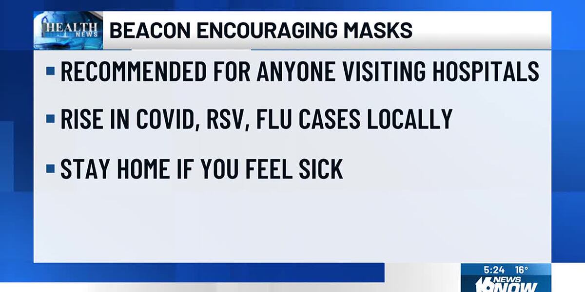 Fdo Mask Beacon Health System encouraging hospital visitors to wear masks