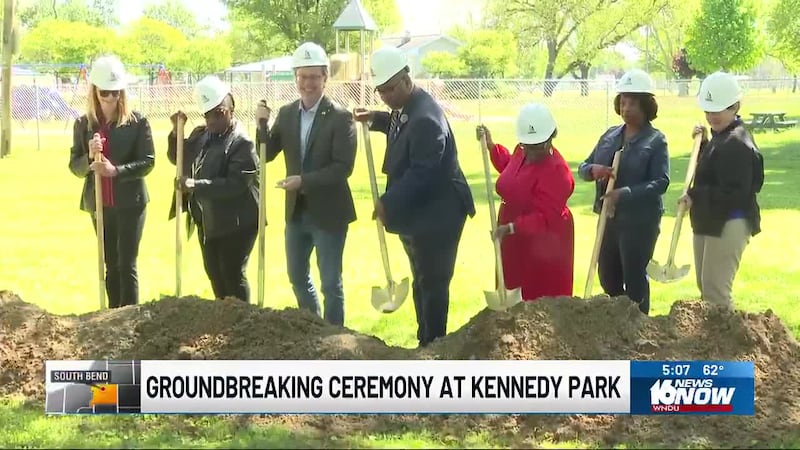 The groundbreaking ceremony marked the start of a major park transformation.