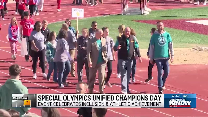 Students with and without disabilities competed side by side at Steele Stadium.