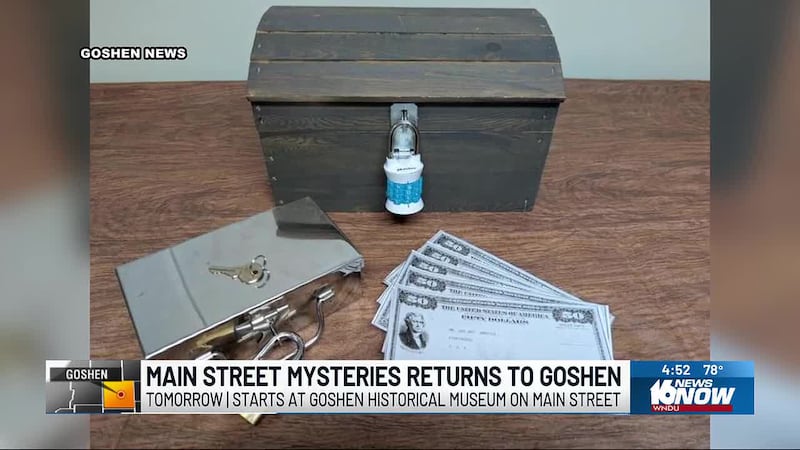 Main Street Mysteries is back in downtown Goshen this weekend.