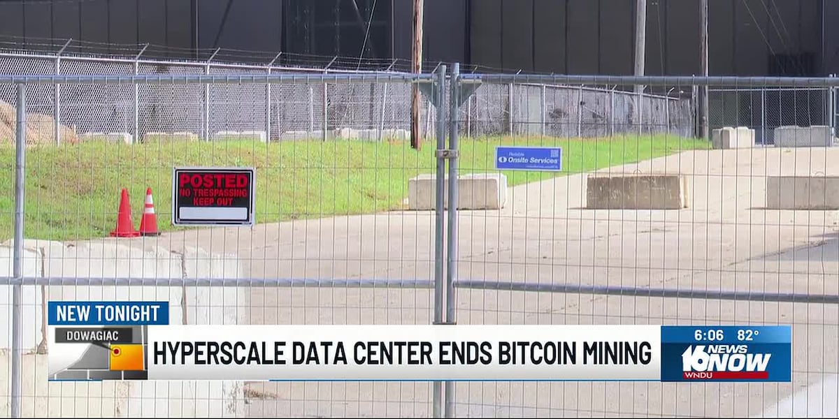 Hyperscale Data Center in Dowagiac stops bitcoin mining operations