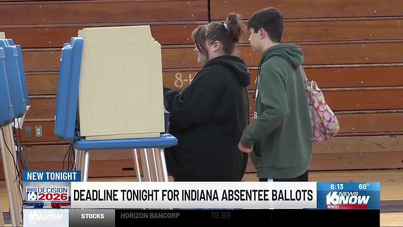 Eligible Indiana voters have until 11:59 p.m. on Wednesday to request an absentee ballot by...