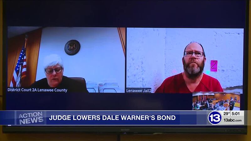Bond for Dale Warner was lowered from $20 million to $10 million.