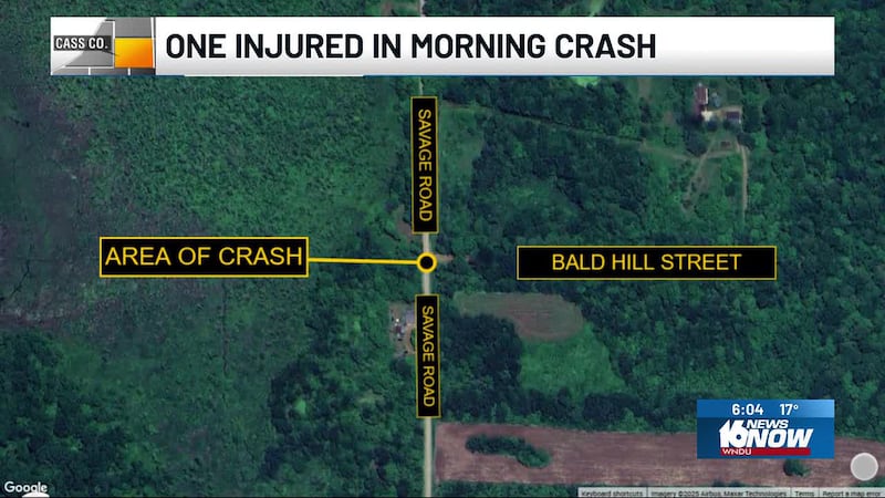 A 48-year-old passenger was hospitalized after the driver lost control and hit a tree.