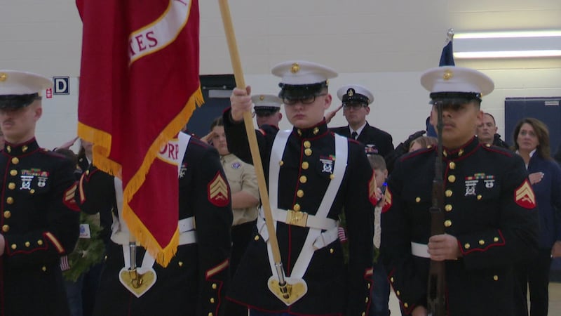 The community gathered to remember fallen heroes.